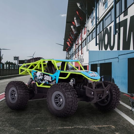 Terénní auto na dálkové ovládání Mountain Champion 1:18 modro-zelené