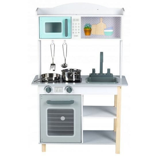 Ecotoys dětská dřevěná kuchyňka s příšlušenstvím