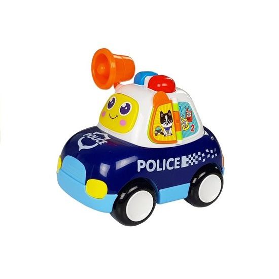 Huile Toys interaktivní policejní autíčko pro nejmenší se světlem a zvukem Megafon
