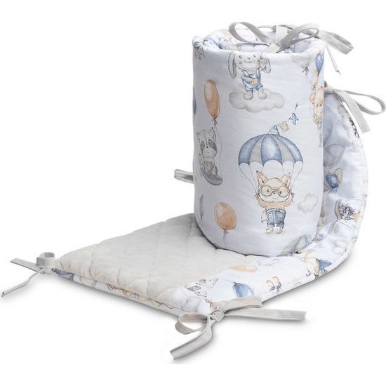 Sensillo Ochranný mantinel do postýlky plyš Karo let balónem
