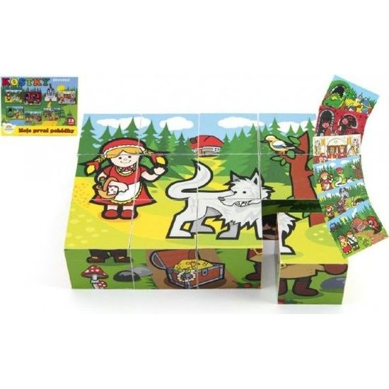 Dřevěné Kostky - Moje první pohádky 12ks