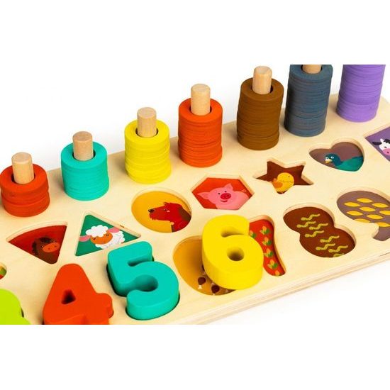 Ecotoys dřevěné edukační počítadlo Wooden Sorter