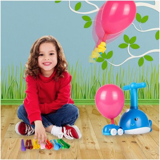 Odpaľovač autíčok s nafukovacími balónikmi Veľryby