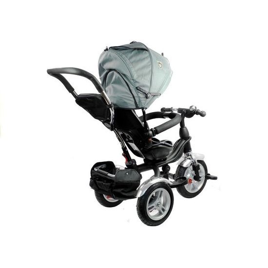 Majlo Toys multifunkční tříkolka s nafukovacími koly PRO500 stříbrná