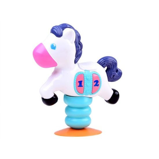 Interaktivní přísavka se světlem a zvuky Koník