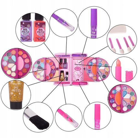 Dětská kosmetická sada v kabelce Fashion Handbag 78 součástí