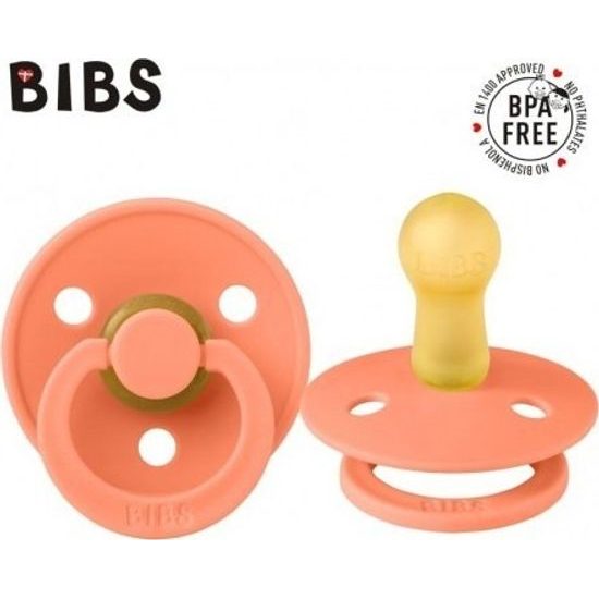 BIBS Dudlík z přírodního kaučuku 6m+ 1ks, Papaja