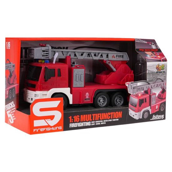 Požární auto pro děti se světly, zvuky a vodou City Truck 1:16
