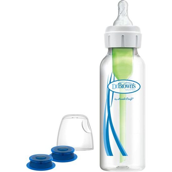 Standardní láhev 250ml se systémem krmení pro kojence s rozštěpem rtů nebo patra