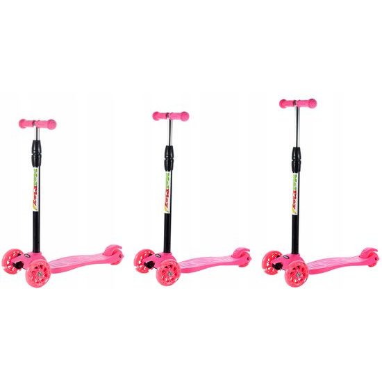 Dětská koloběžka Glow Scooter se svítícími koly růžová