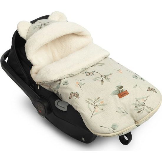 Zimní fusak do kočárku/ do autosedačky - olivy