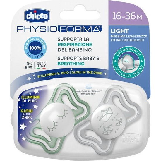 Silikonový dudlík Physio Light 16m, 2ks Lumi