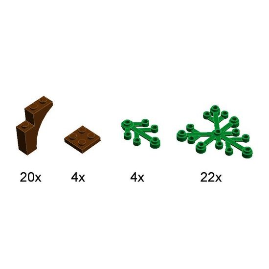 LW Toys Kreativní set stromy 50 ks