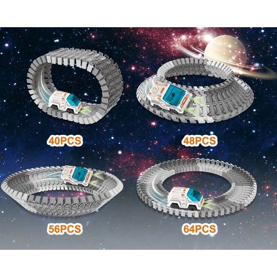 Kosmická dráha s autíčkem na baterie a dálkovým ovládáním 229 dílků Space Explore