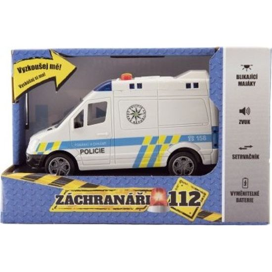 Auto policejní dodávka na baterie, se zvukem