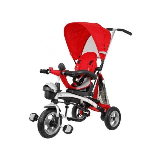 Majlo Toys dětská tříkolka 3v1 Sportrike AIR s nafukovacími koly červená