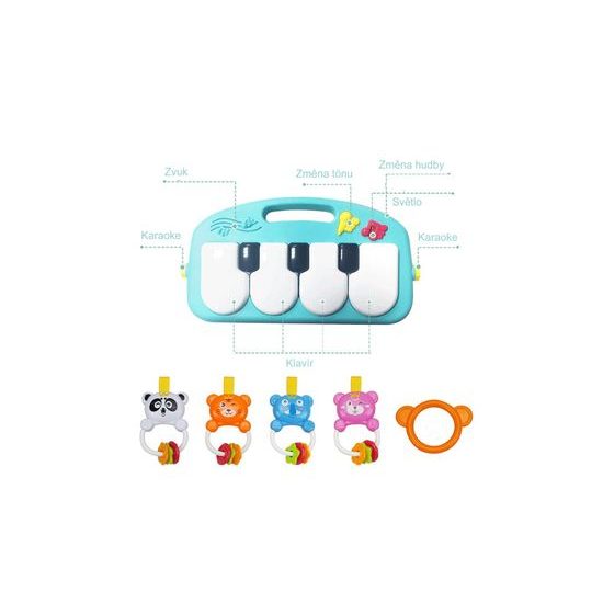 Haunger hrací deka s hrazdou a piankem zelená