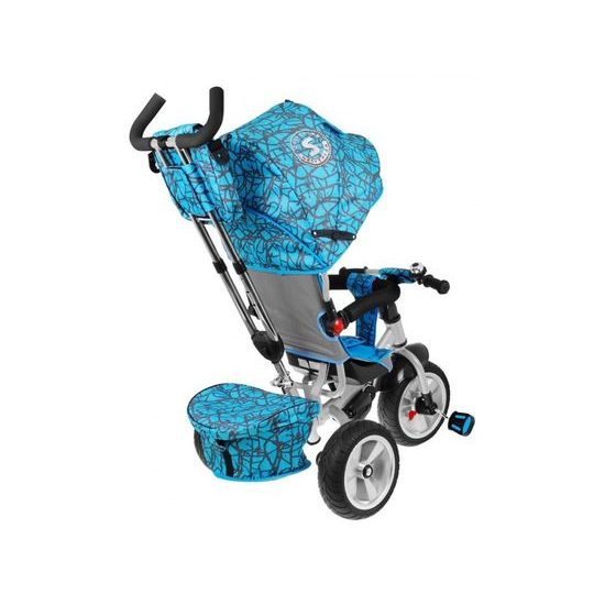 Majlo Toys dětská tříkolka Storm s gumovými koly modrá