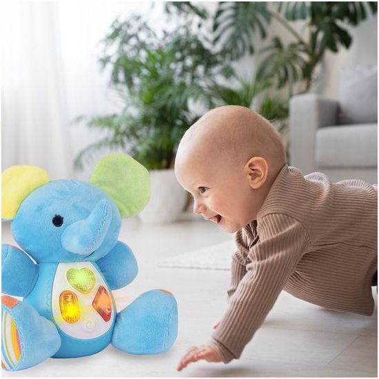 Interaktivní plyšový slon na baterie Little Animal