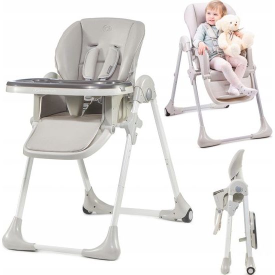 Jídelní židlička Kinderkraft Yummy šedá