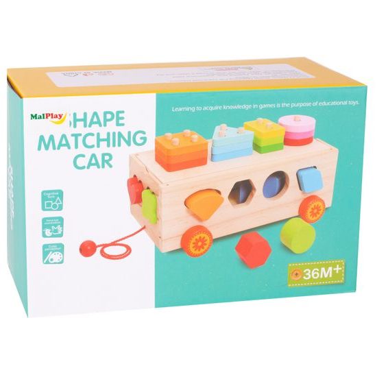 Dřevěné autíčko s kostkami Matching Car