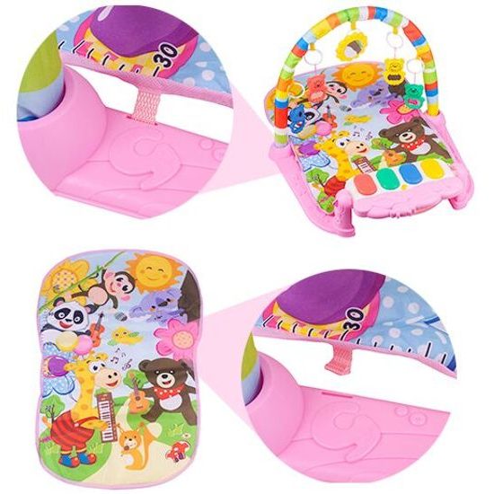 Hrací deka s piankem Sluníčko růžová