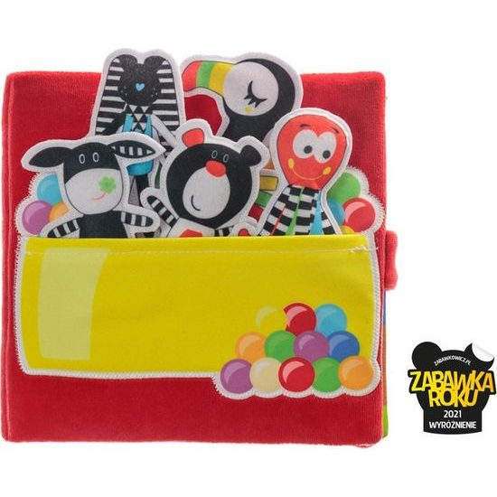 Hencz Toys měkká senzorická knížka Let balónem