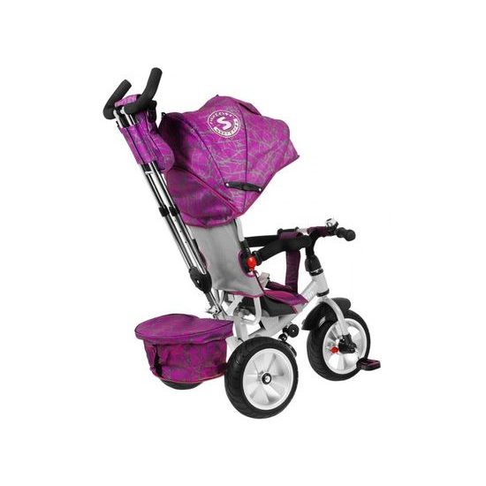 Majlo Toys dětská tříkolka Storm s gumovými koly fialová