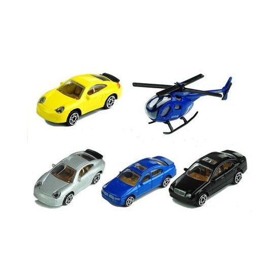 Majlo Toys parkovací garáž s výtahem a helikoptérou + 4 autíčka