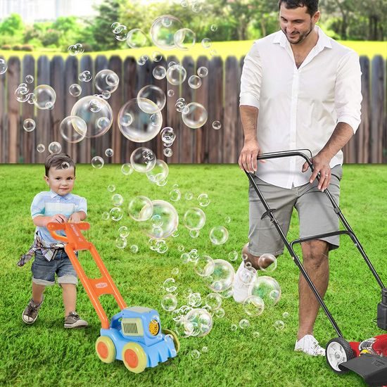 Dětská sekačka s bublifukem 2v1 Bubble Maker - modrá