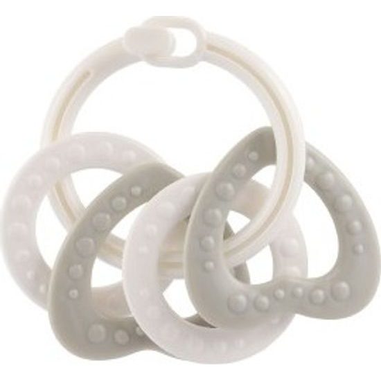 Kroužky se 4 tvary - srdíčka, kolečka - mix barev