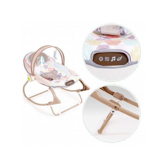 Ecotoys kojenecké lehátko 3v1 s vibracemi a hudbou Animal 11