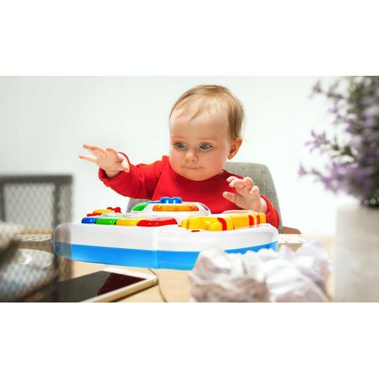 Edukačný stolček s piankom a zvukmi 2v1 Žirafa