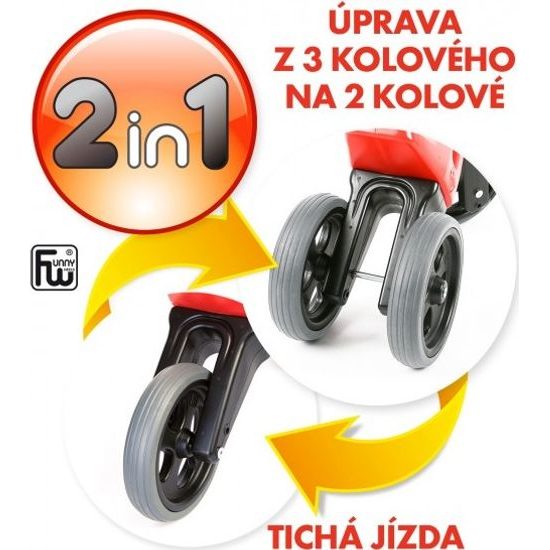 Odrážedlo FUNNY WHEELS Rider Sport červené 2v1