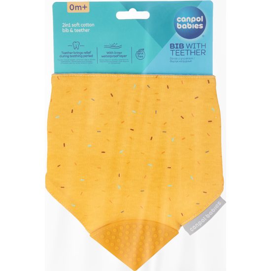 CANPOL babies Slintáček s kousátkem žlutý