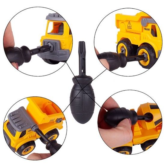 Sestava 4 šroubovacích autíček DIY Cars