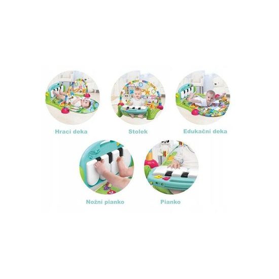 Haunger hrací deka s hrazdou a piankem růžová