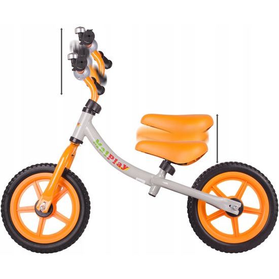 Dětské odrážedlo Nolan 12" šedo-oranžové