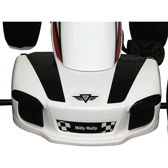 Dětská šlapací motokára Go-kart Milly Mally Viper bílá