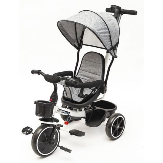 Ecotoys dětská tříkolka s otočným sedadlem X360 šedá