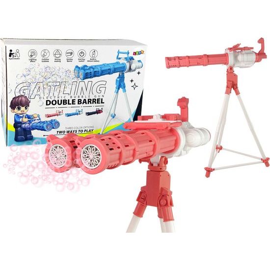 Pistol pro výrobu bublin- růžová se stojanem