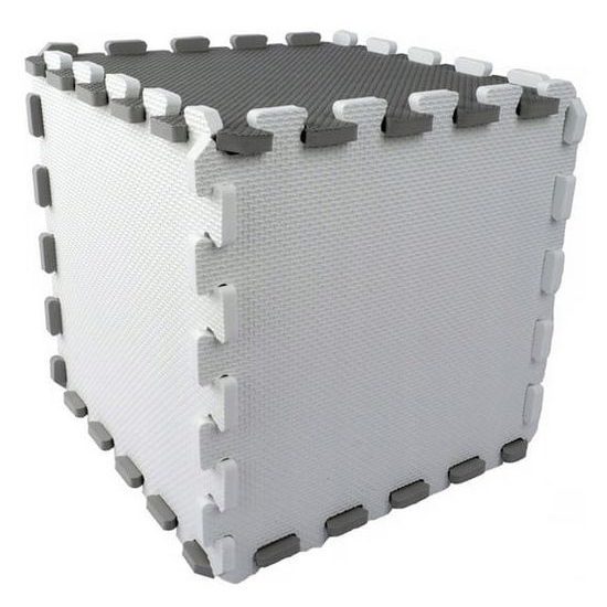 Doris pěnová puzzle hrací deka Happy Gray 90 x 90 cm