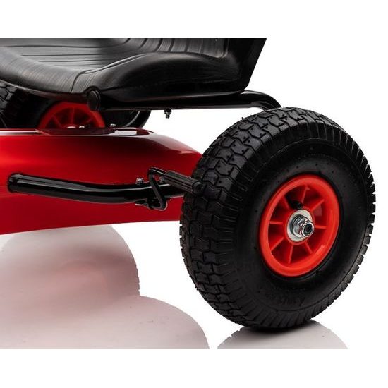 Dětská šlapací motokára s nafukovacími koly Formule 208 - červená