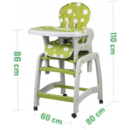 Ecotoys jídelní židlička 3v1 Green