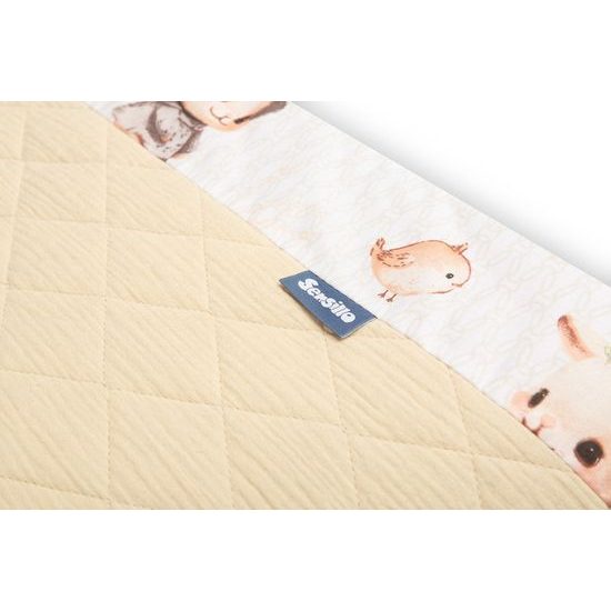 Ochranný mantinel do postýlky Králiček, meruňková