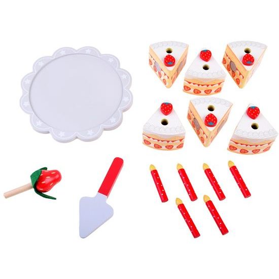 Dřevěný narozeninový dort na krájení Sponge Cake