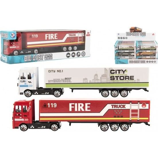 Kamion s návěsem - mix 4 barvy