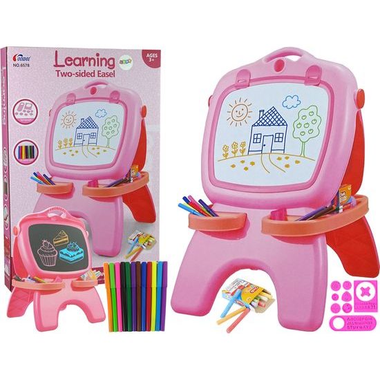 Oboustranná tabule na kreslení růžová