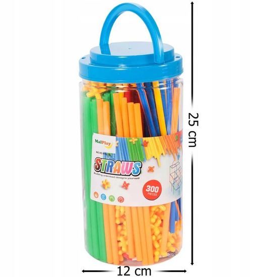 Kreativní stavebnice ze slámek Straws Blocks 300 dílků