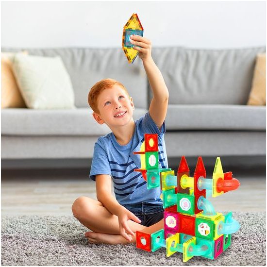 Magnetická stavebnice se skluzavkou Magnet Blocks 148 dílů
